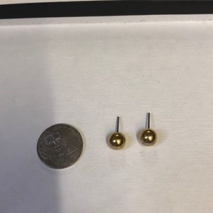 Gold ball earrings